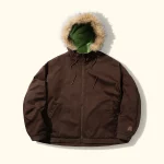 Golf le Fleur Reversible Fur Hooded Jacket - Brown