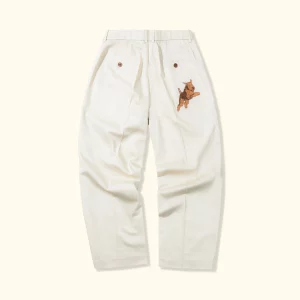Le Fleur Darryl Wide Pleated Trousers - Cream