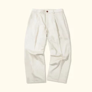 Le Fleur Darryl Wide Pleated Trousers - Cream