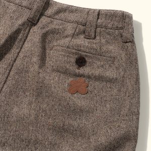 Le Fleur Peckled Wool Shorts - Brown