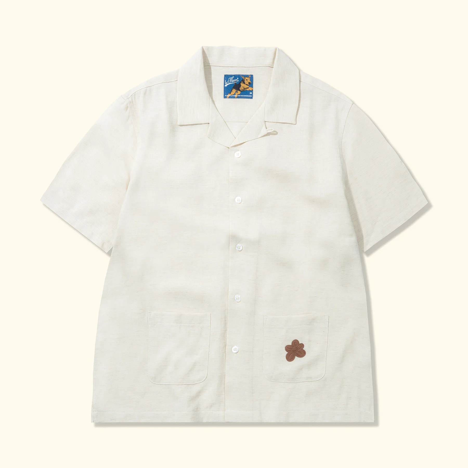 Le Fleur Potato Sack Shirt - Beige - Front Le Fleur Potato Sack Shirt - Beige - Front