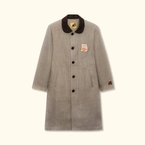 Le Fleur Burlap Overcoat - Brown