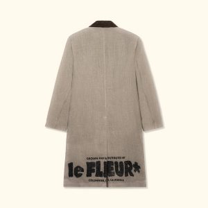 Le Fleur Burlap Overcoat - Brown