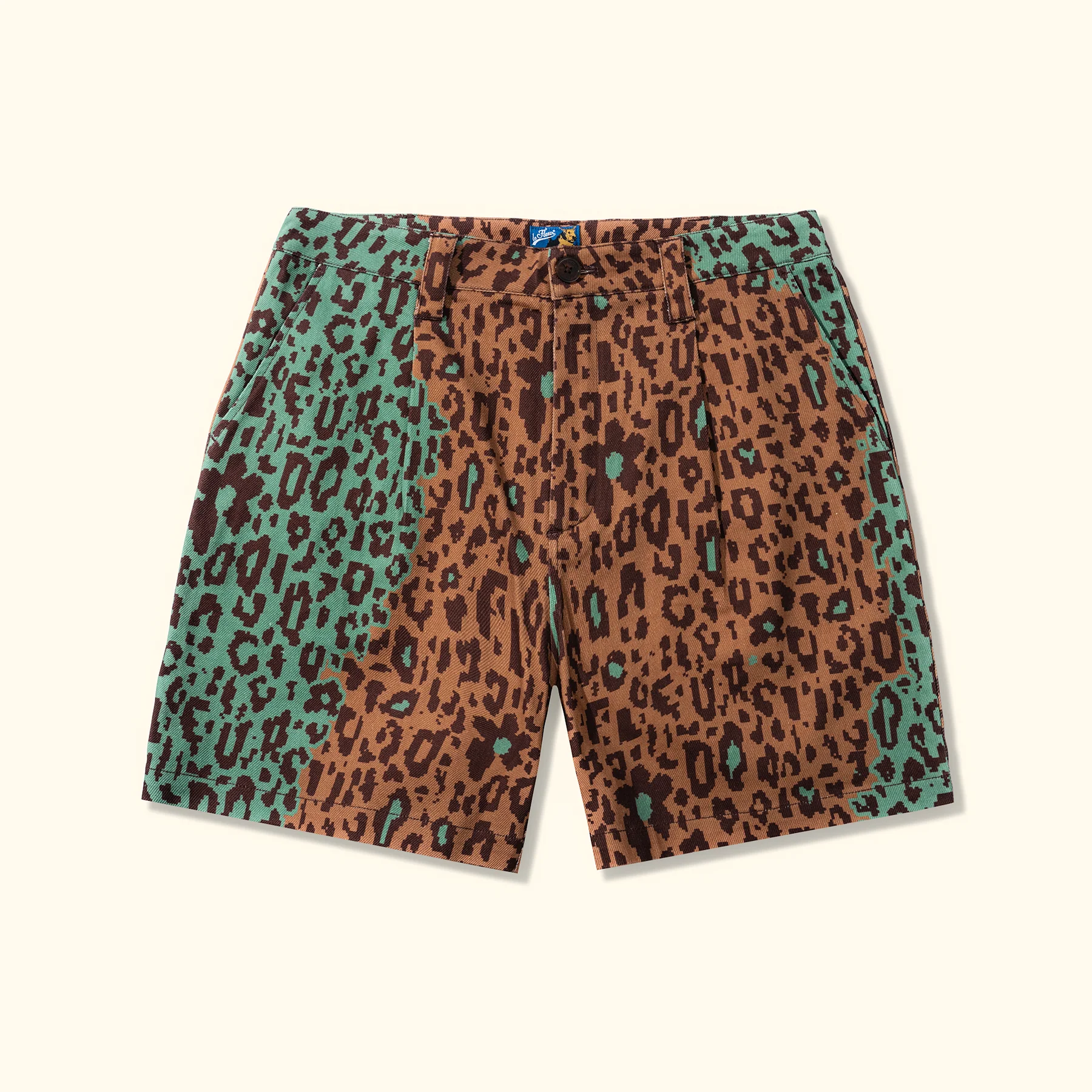FLEUR-CAMO-SHORTS-BRN-01 Le Fleur Camo Shorts - Brown