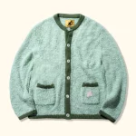 Le Fleur Crewneck Cardigan Sweatshirt - Mint