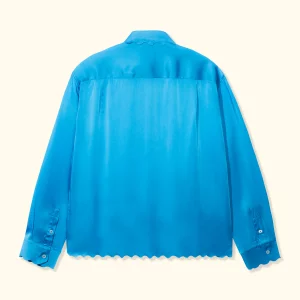 Le Fleur Satin Long-Sleeve - Blue