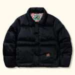Le Fleur Collared Puffer Jacket - Black